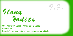 ilona hodits business card